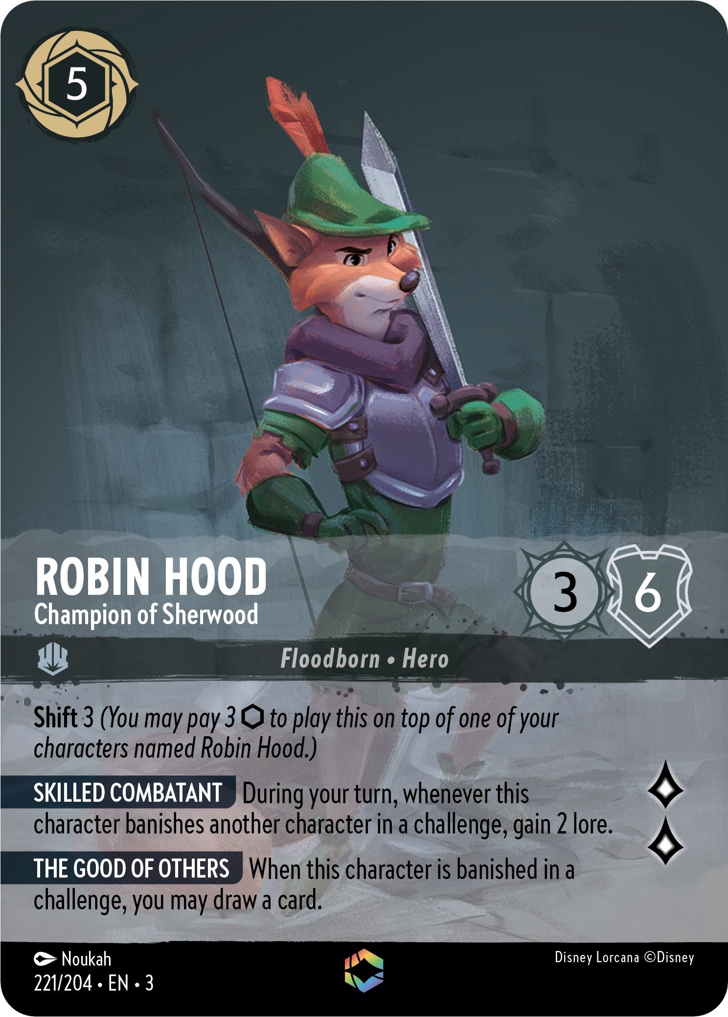 Robin Hood - Champion of Sherwood (Enchanted) (221/204) [Into the Inklands] | Eastridge Sports Cards & Games