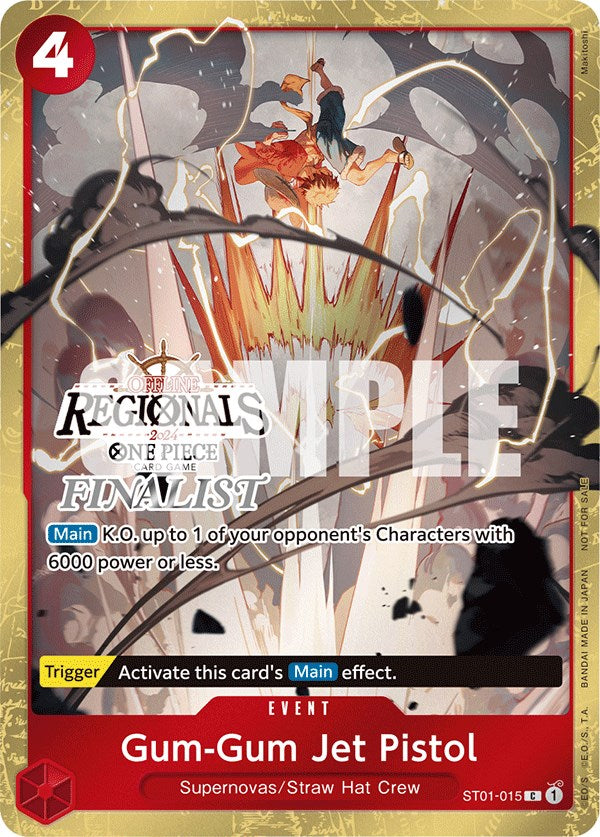 Gum-Gum Jet Pistol (Offline Regional 2024) [Finalist] [One Piece Promotion Cards] | Eastridge Sports Cards & Games