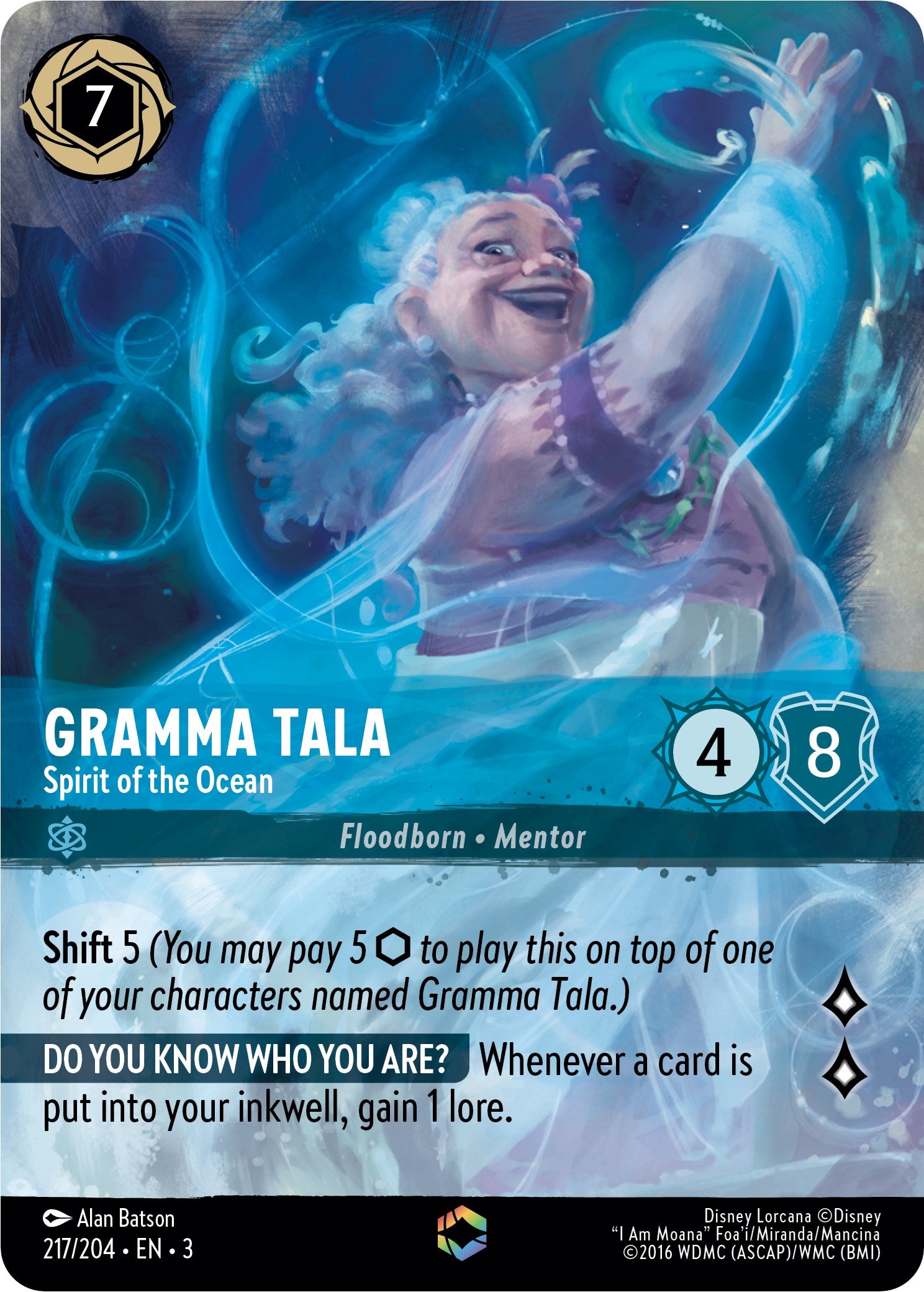 Gramma Tala - Spirit of the Ocean (Enchanted) (217/204) [Into the Inklands] | Eastridge Sports Cards & Games