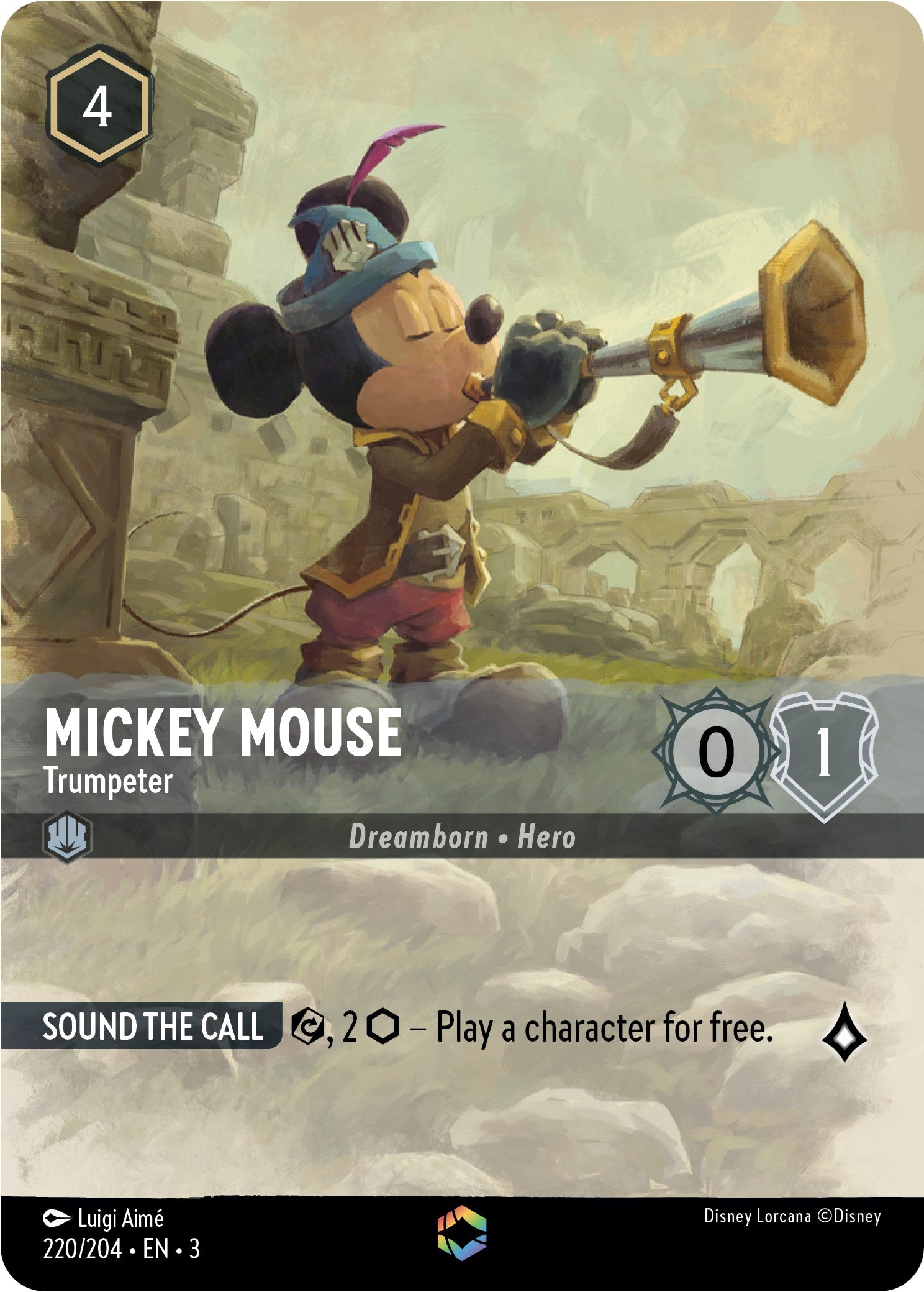 Mickey Mouse -Trumpeter (Enchanted) (220/204) [Into the Inklands] | Eastridge Sports Cards & Games