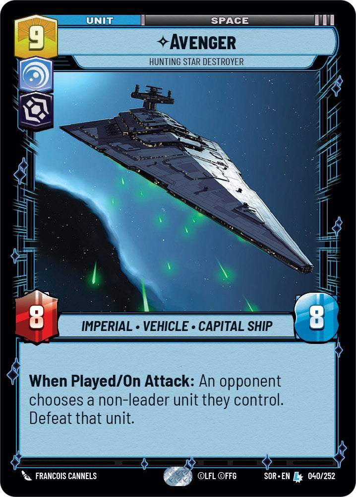 Avenger - Hunting Star Destroyer (040/252) [Spark of Rebellion] | Eastridge Sports Cards & Games