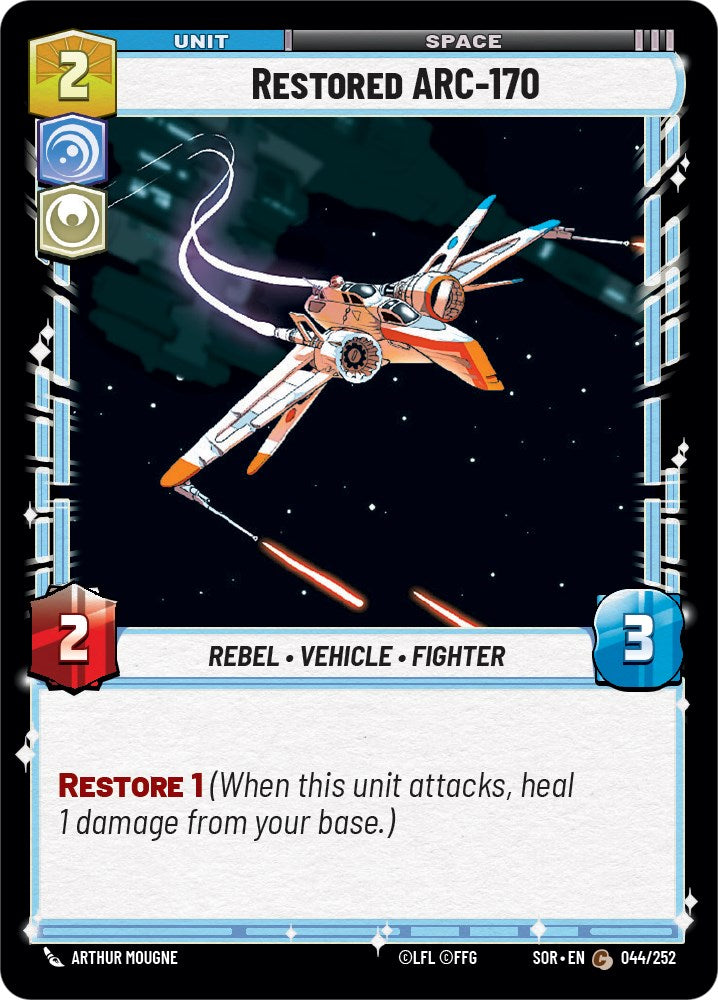 Restored ARC-170 (044/252) [Spark of Rebellion] | Eastridge Sports Cards & Games