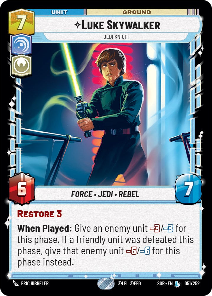 Luke Skywalker - Jedi Knight (051/252) [Spark of Rebellion] | Eastridge Sports Cards & Games