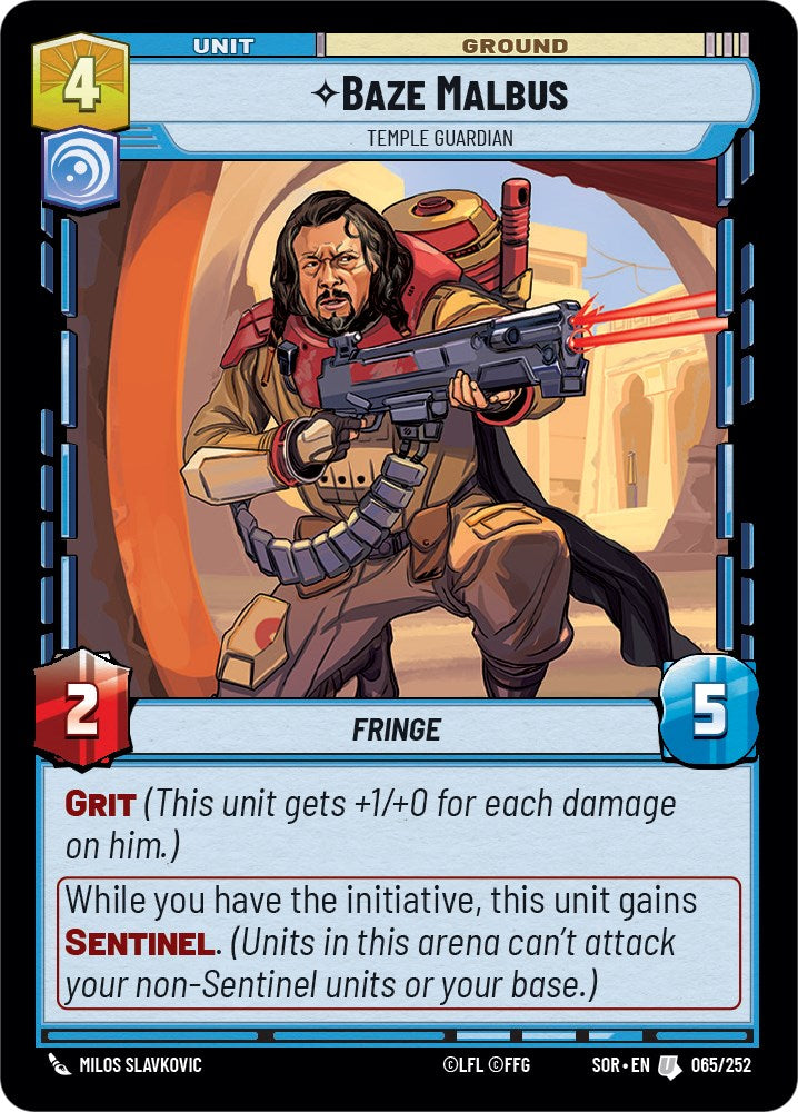 Baze Malbus - Temple Guardian (065/252) [Spark of Rebellion] | Eastridge Sports Cards & Games