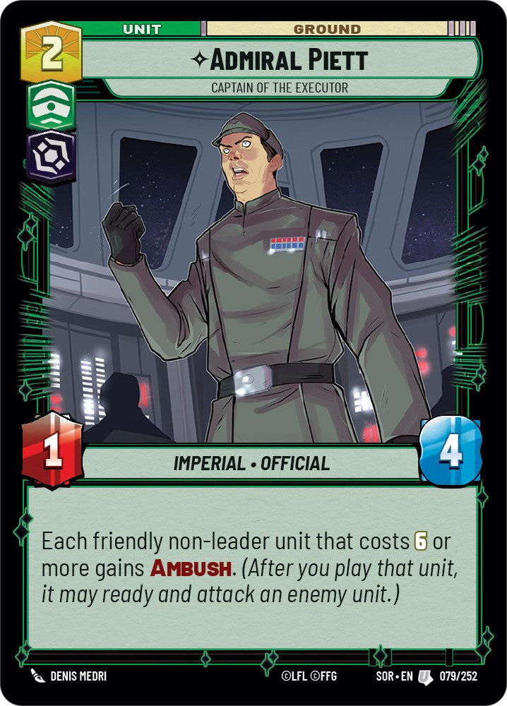 Admiral Piett - Captain of the Executor (079/252) [Spark of Rebellion] | Eastridge Sports Cards & Games