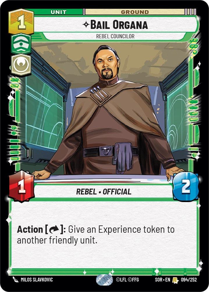 Bail Organa - Rebel Councilor (094/252) [Spark of Rebellion] | Eastridge Sports Cards & Games