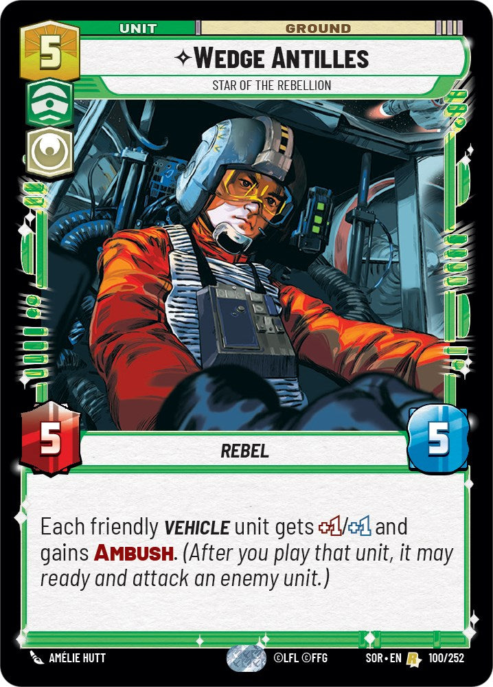 Wedge Antilles - Star of the Rebellion (100/252) [Spark of Rebellion] | Eastridge Sports Cards & Games