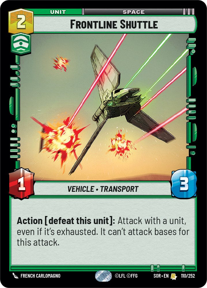 Frontline Shuttle (110/252) [Spark of Rebellion] | Eastridge Sports Cards & Games