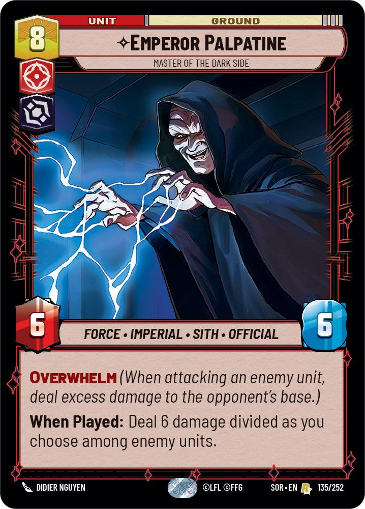 Emperor Palpatine - Master of the Dark Side (135/252) [Spark of Rebellion] | Eastridge Sports Cards & Games