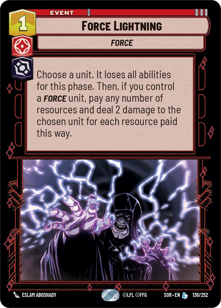 Force Lightning (138/252) [Spark of Rebellion] | Eastridge Sports Cards & Games