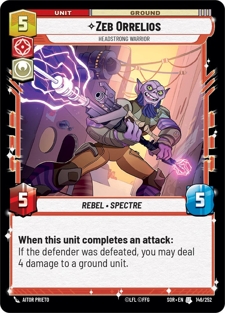 Zeb Orrelios - Headstrong Warrior (146/252) [Spark of Rebellion] | Eastridge Sports Cards & Games