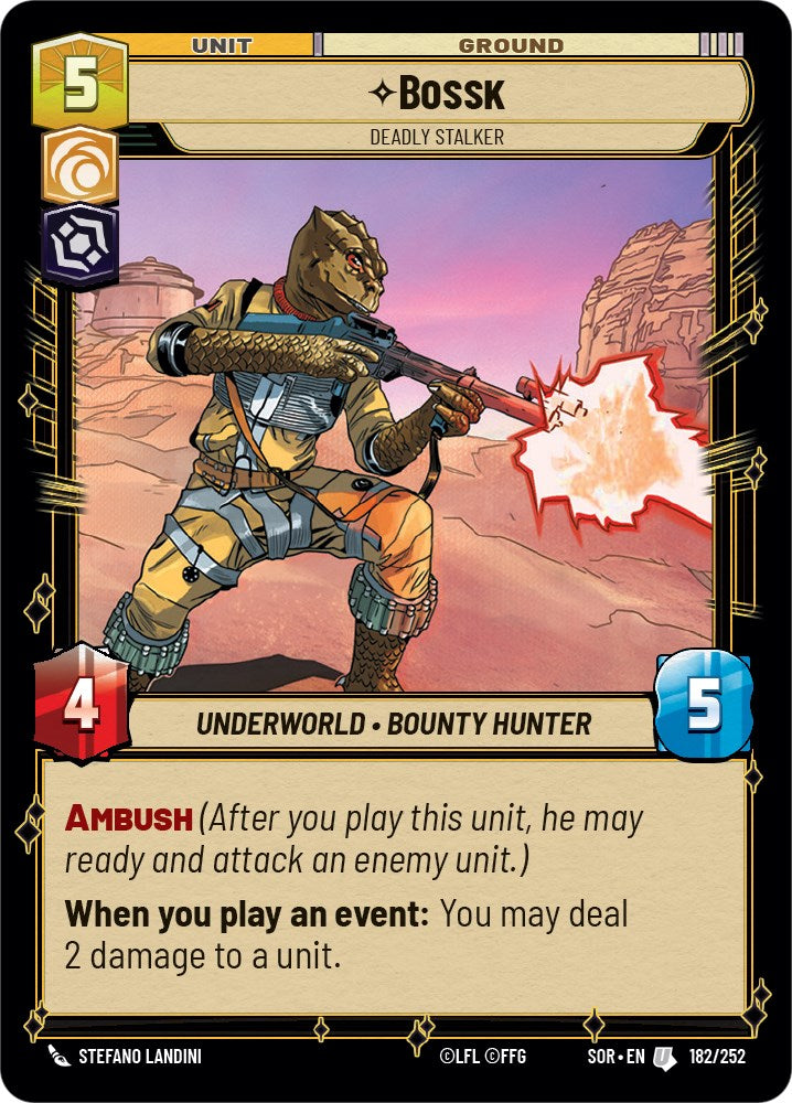 Bossk - Deadly Stalker (182/252) [Spark of Rebellion] | Eastridge Sports Cards & Games
