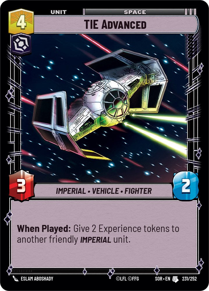 TIE Advanced (231/252) [Spark of Rebellion] | Eastridge Sports Cards & Games