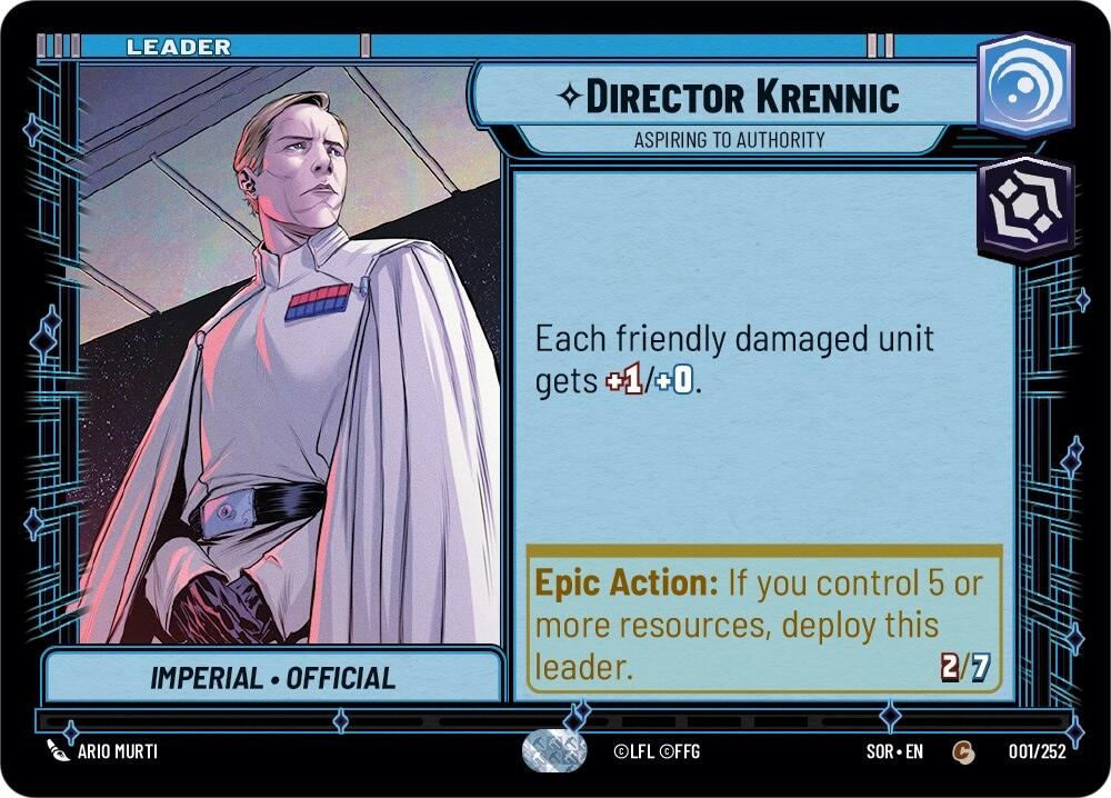 Director Krennic - Aspiring to Authority (001/252) [Spark of Rebellion] | Eastridge Sports Cards & Games
