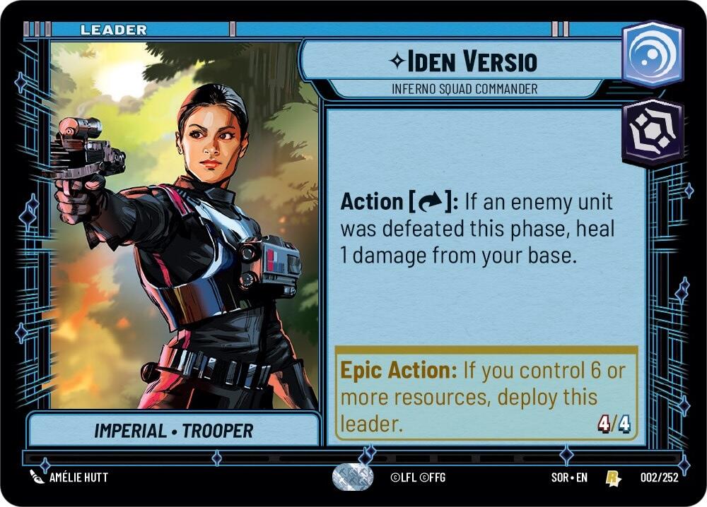 Iden Versio - Inferno Squad Commander (002/252) [Spark of Rebellion] | Eastridge Sports Cards & Games