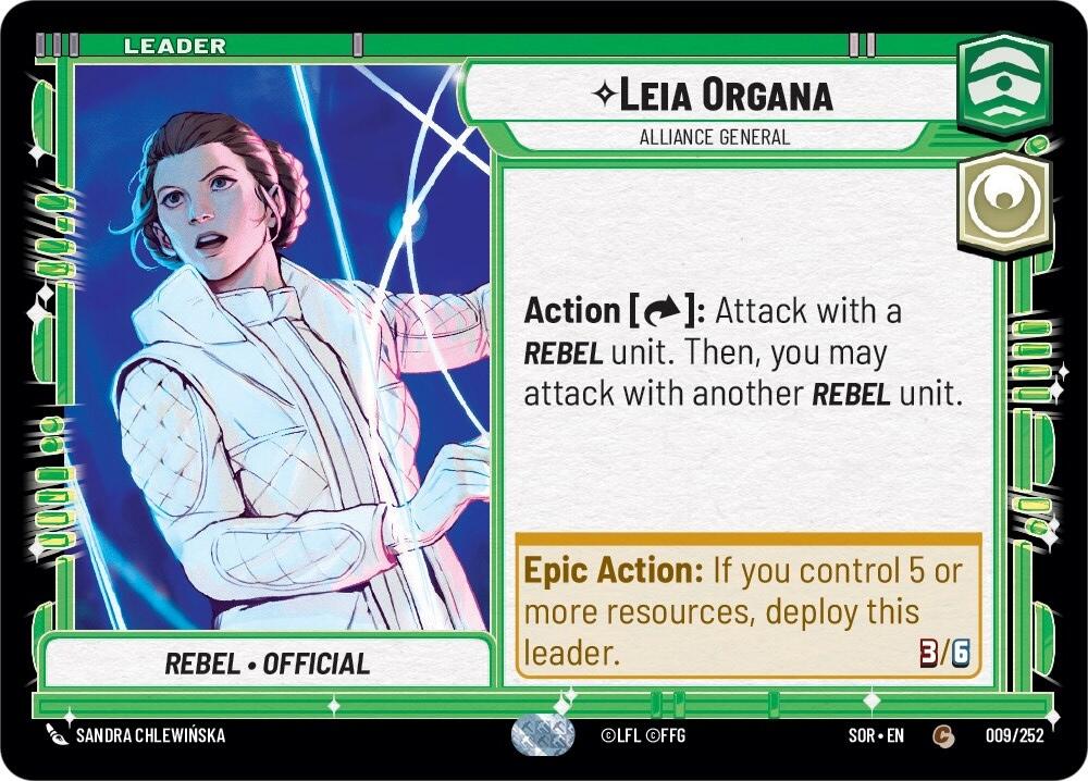 Leia Organa - Alliance General (009/252) [Spark of Rebellion] | Eastridge Sports Cards & Games