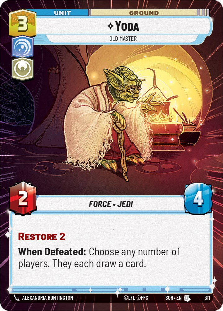 Yoda - Old Master (Hyperspace) (311) [Spark of Rebellion] | Eastridge Sports Cards & Games