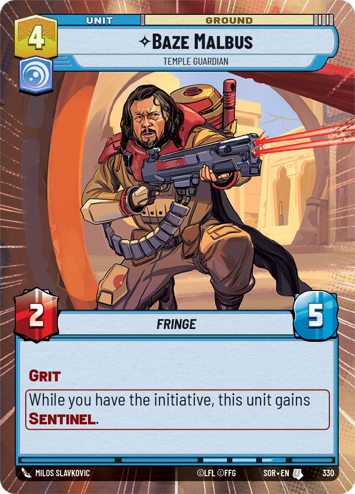 Baze Malbus - Temple Guardian (Hyperspace) (330) [Spark of Rebellion] | Eastridge Sports Cards & Games