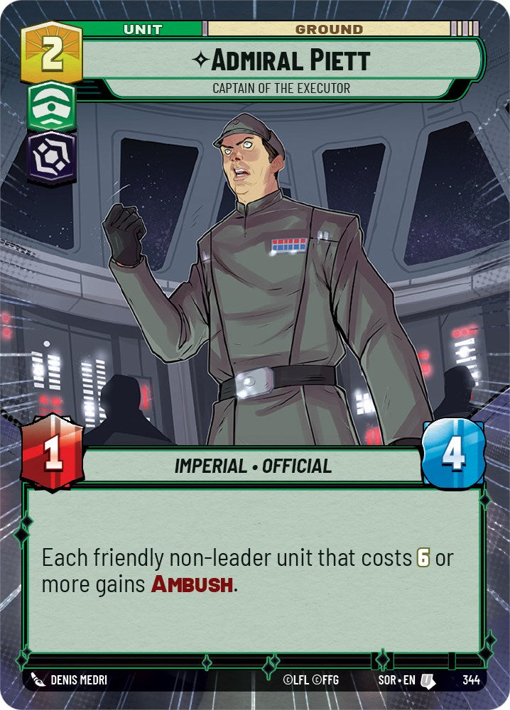 Admiral Piett - Captain of the Executor (Hyperspace) (344) [Spark of Rebellion] | Eastridge Sports Cards & Games
