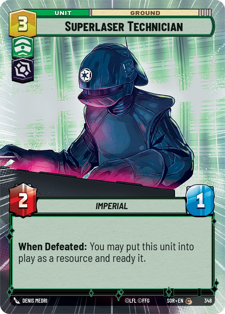 Superlaser Technician (Hyperspace) (348) [Spark of Rebellion] | Eastridge Sports Cards & Games