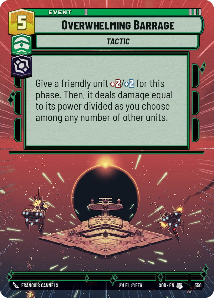 Overwhelming Barrage (Hyperspace) (356) [Spark of Rebellion] | Eastridge Sports Cards & Games