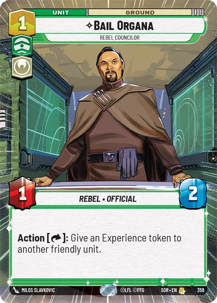 Bail Organa - Rebel Councilor (Hyperspace) (358) [Spark of Rebellion] | Eastridge Sports Cards & Games