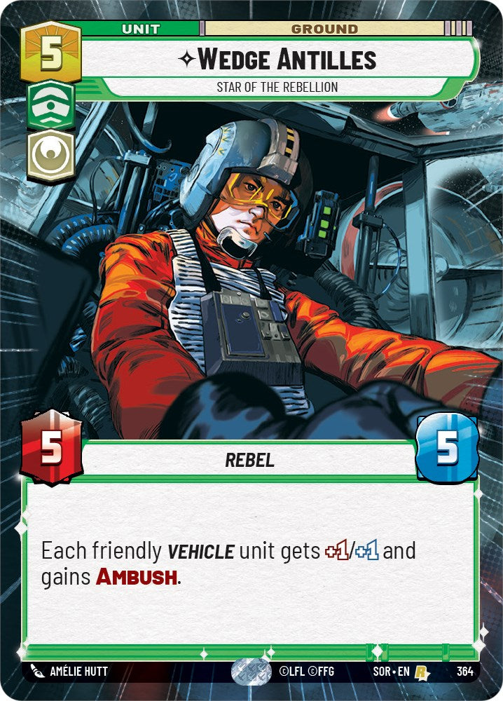 Wedge Antilles - Star of the Rebellion (Hyperspace) (364) [Spark of Rebellion] | Eastridge Sports Cards & Games