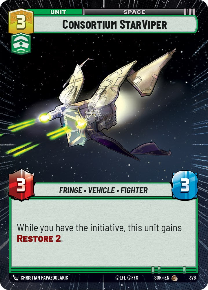Consortium StarViper (Hyperspace) (376) [Spark of Rebellion] | Eastridge Sports Cards & Games
