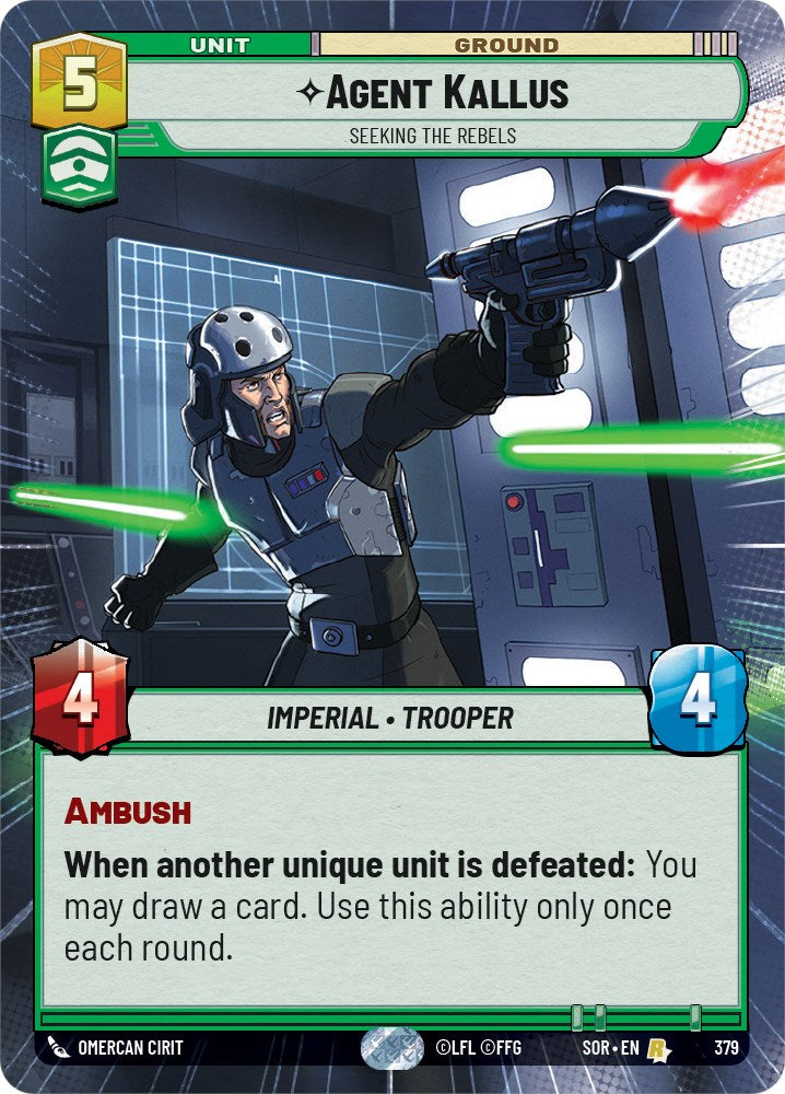 Agent Kallus - Seeking the Rebels (Hyperspace) (379) [Spark of Rebellion] | Eastridge Sports Cards & Games