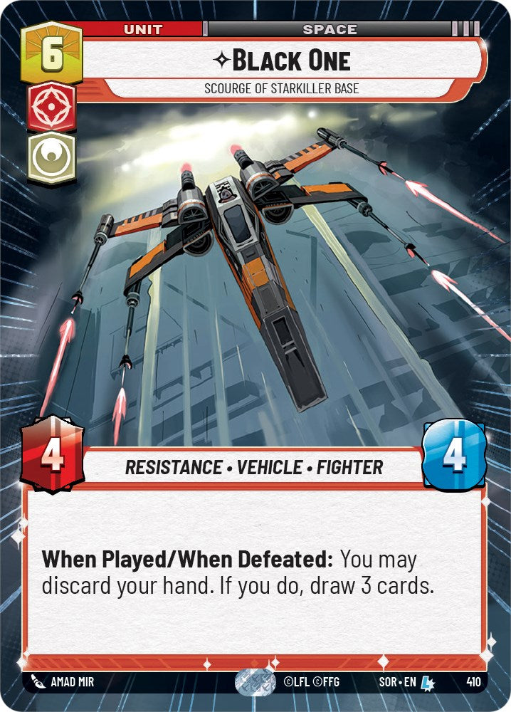 Black One - Scourge of Starkiller Base (Hyperspace) (410) [Spark of Rebellion] | Eastridge Sports Cards & Games