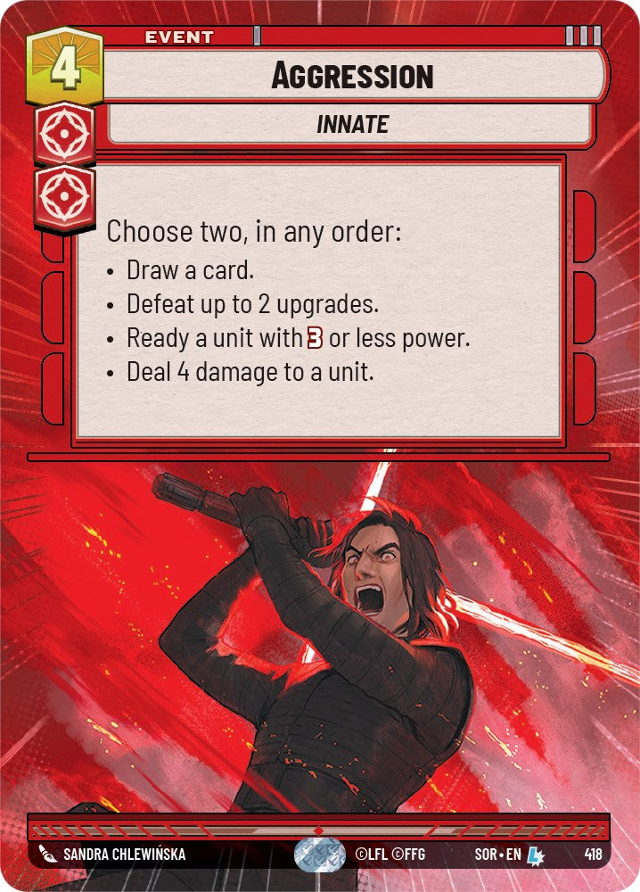 Aggression (Hyperspace) (418) [Spark of Rebellion] | Eastridge Sports Cards & Games
