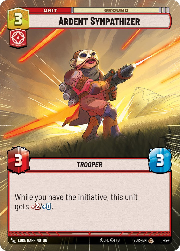Ardent Sympathizer (Hyperspace) (424) [Spark of Rebellion] | Eastridge Sports Cards & Games