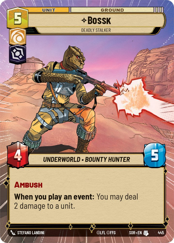 Bossk - Deadly Stalker (Hyperspace) (445) [Spark of Rebellion] | Eastridge Sports Cards & Games
