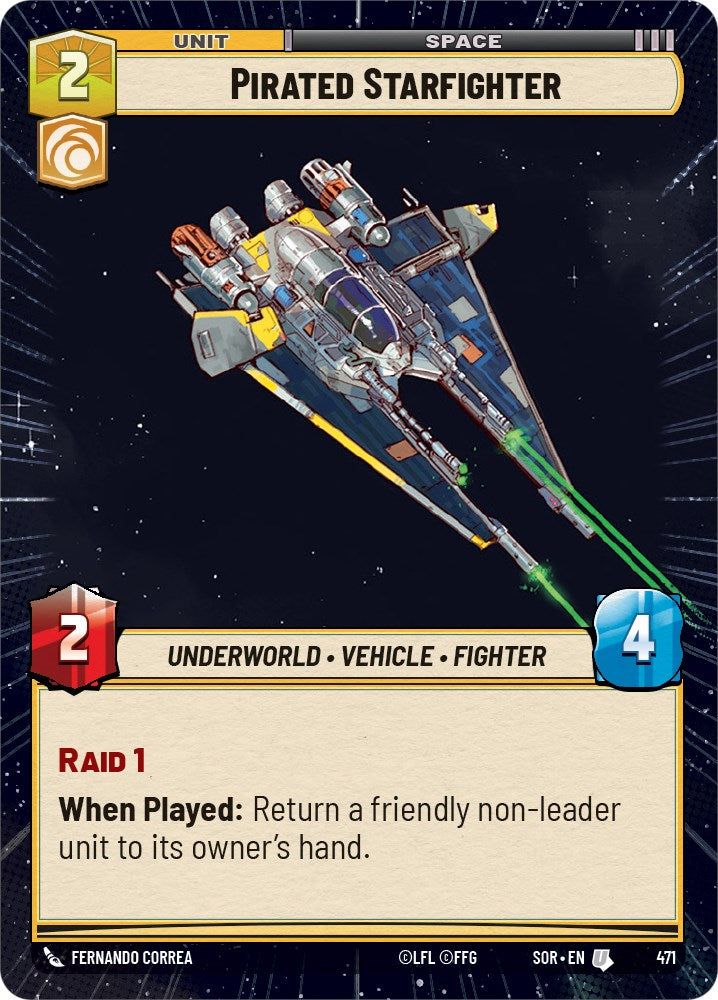 Pirated Starfighter (Hyperspace) (471) [Spark of Rebellion] | Eastridge Sports Cards & Games