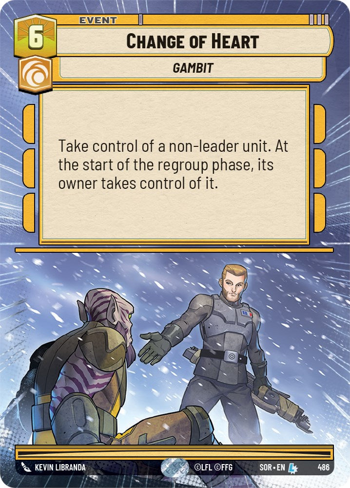 Change of Heart (Hyperspace) (486) [Spark of Rebellion] | Eastridge Sports Cards & Games