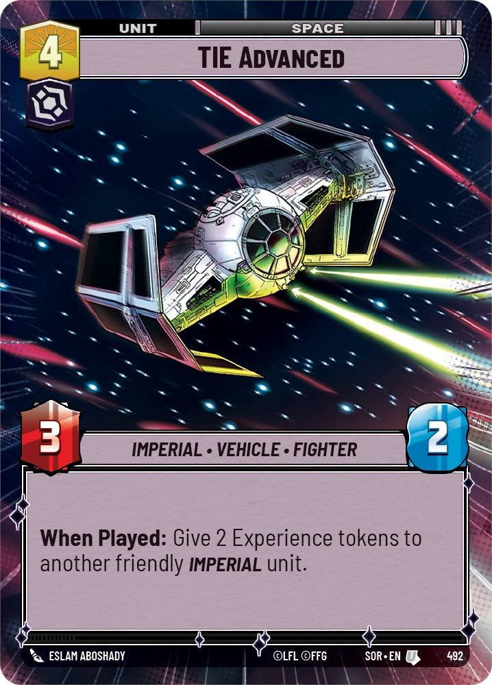 TIE Advanced (Hyperspace) (492) [Spark of Rebellion] | Eastridge Sports Cards & Games