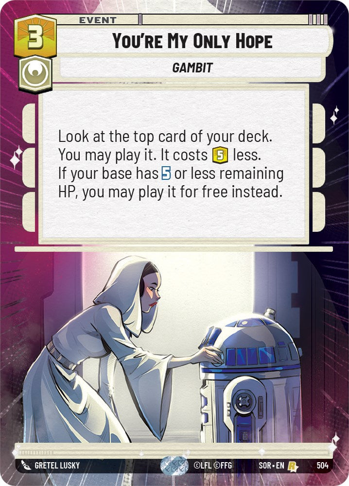 You're My Only Hope (Hyperspace) (504) [Spark of Rebellion] | Eastridge Sports Cards & Games