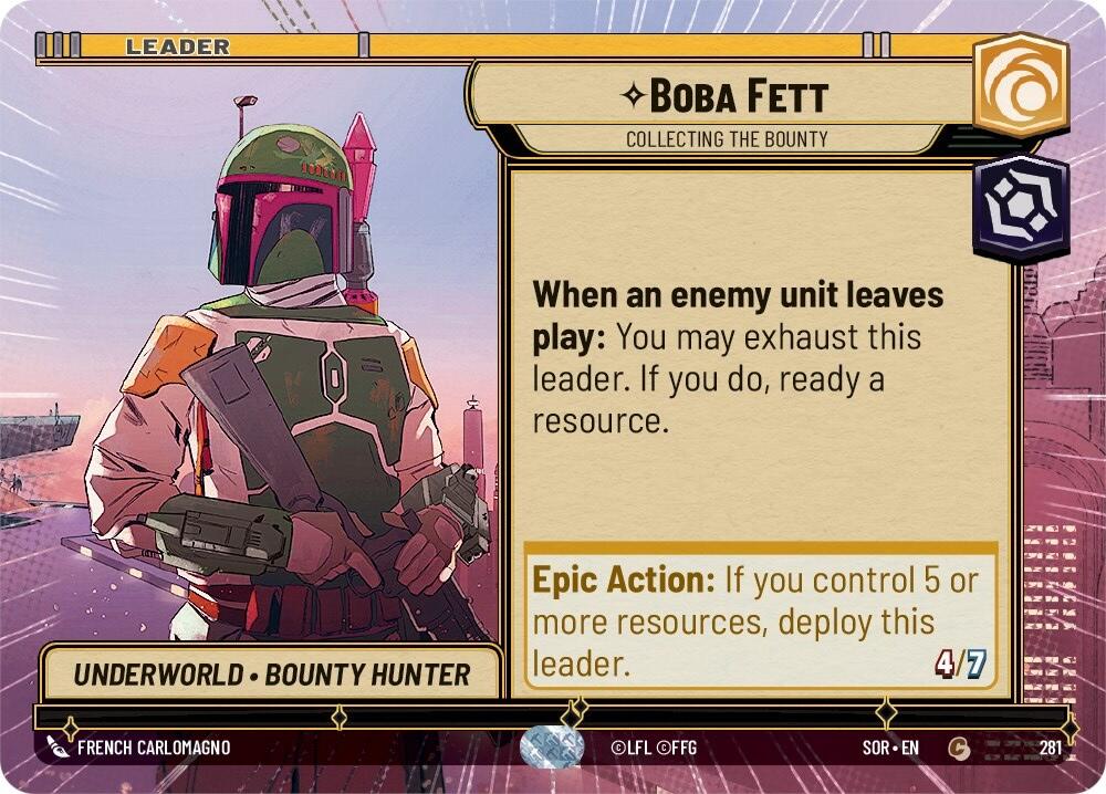 Boba Fett - Collecting the Bounty (Hyperspace) (281) [Spark of Rebellion] | Eastridge Sports Cards & Games
