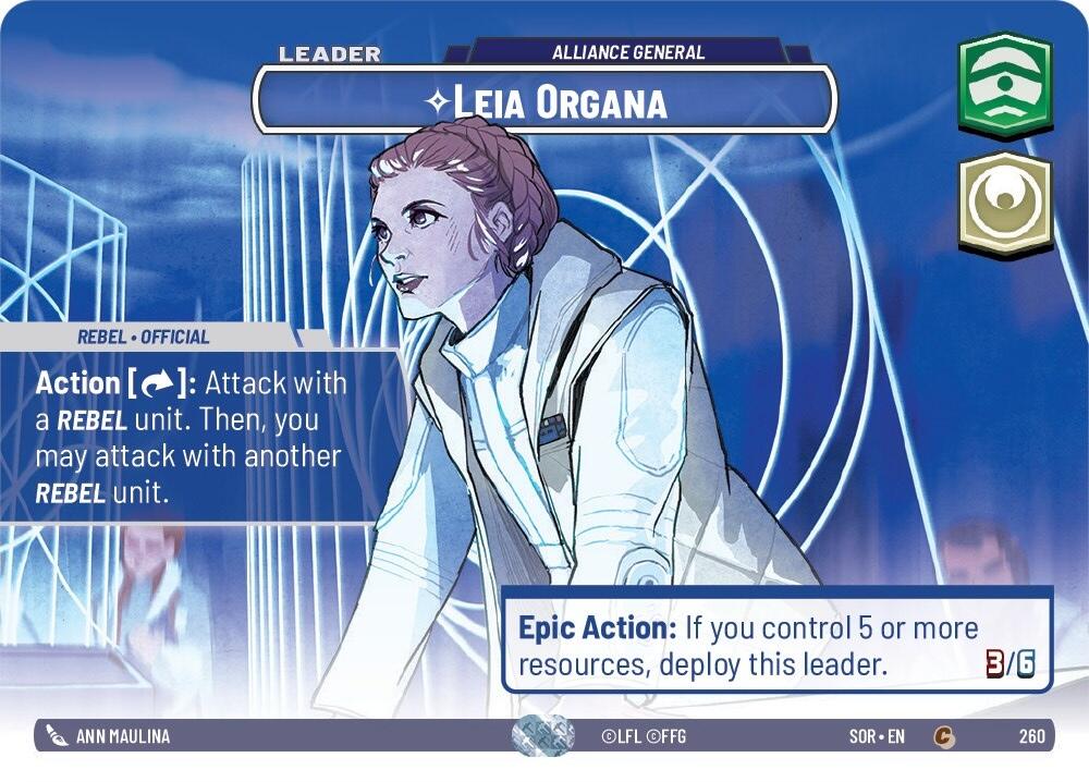 Leia Organa - Alliance General (Showcase) (260) [Spark of Rebellion] | Eastridge Sports Cards & Games