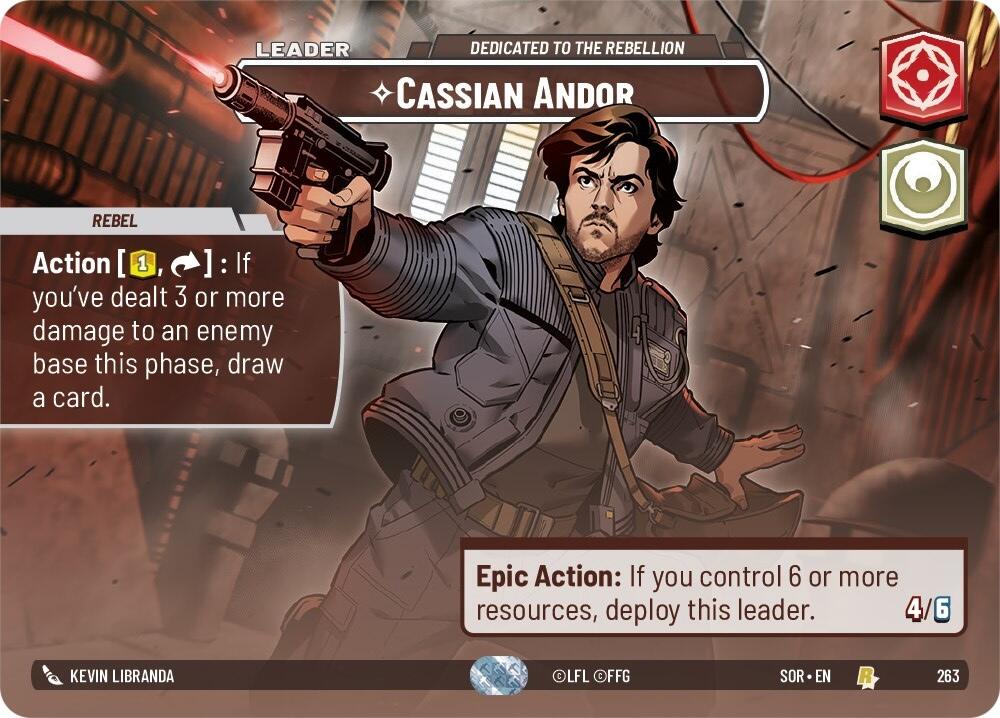 Cassian Andor - Dedicated to the Rebellion (Showcase) (263) [Spark of Rebellion] | Eastridge Sports Cards & Games