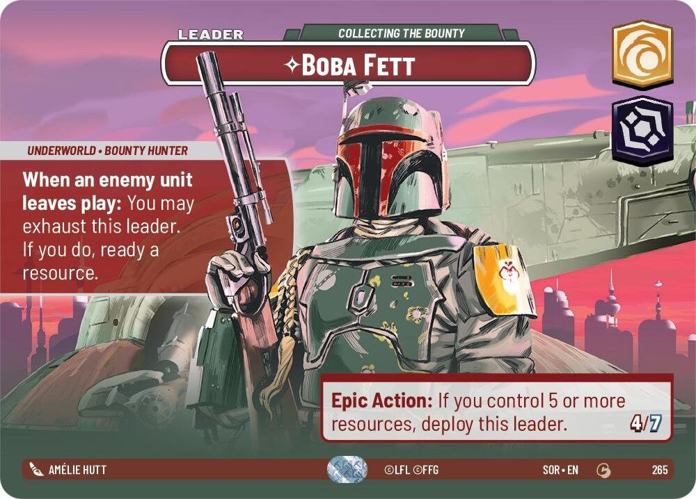Boba Fett - Collecting the Bounty (Showcase) (265) [Spark of Rebellion] | Eastridge Sports Cards & Games
