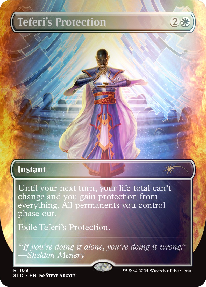 Teferi's Protection (1691) (Rainbow Foil) [Secret Lair: Sheldon's Spellbook] | Eastridge Sports Cards & Games