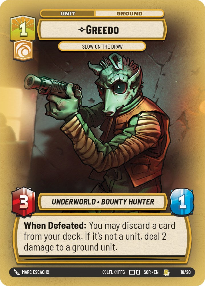 Greedo - Slow on the Draw (18/20) [Spark of Rebellion: Weekly Play] | Eastridge Sports Cards & Games