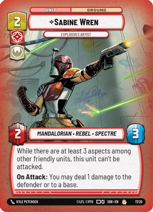 Sabine Wren - Explosives Artist (17/20) - Spark of Rebellion Weekly Play Promos
