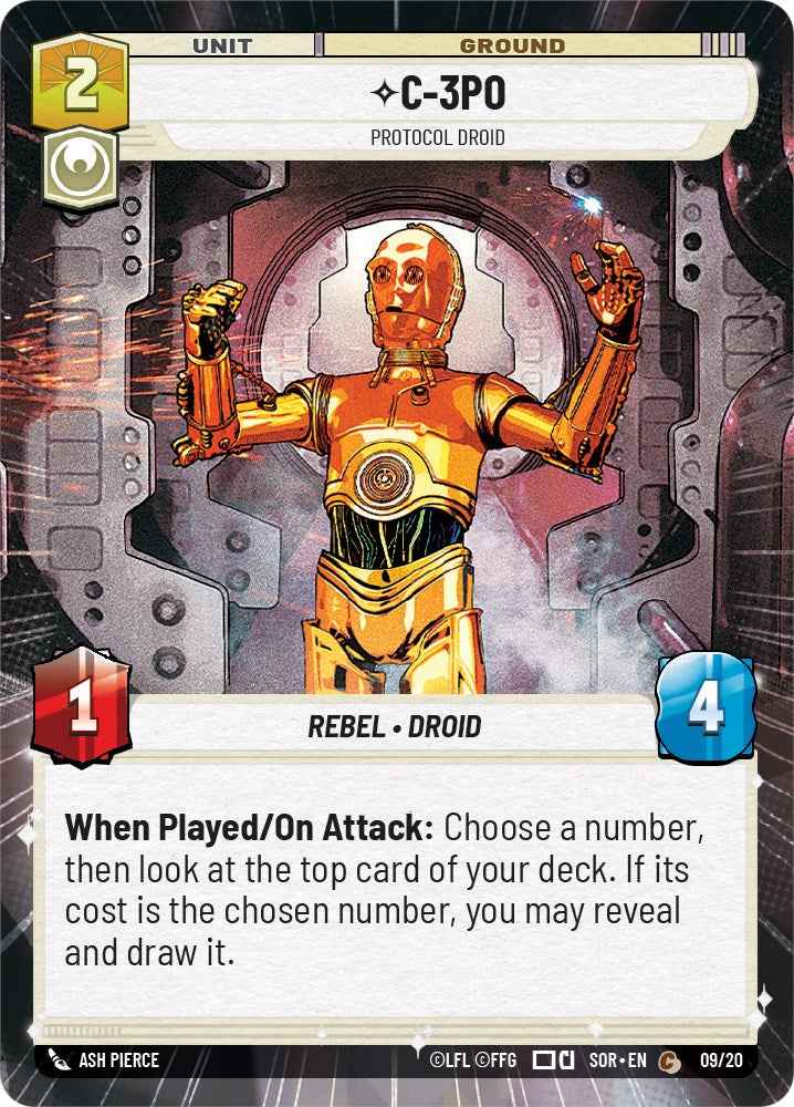 C-3PO - Protocol Droid (Hyperspace) (9/20) [Spark of Rebellion: Weekly Play] | Eastridge Sports Cards & Games
