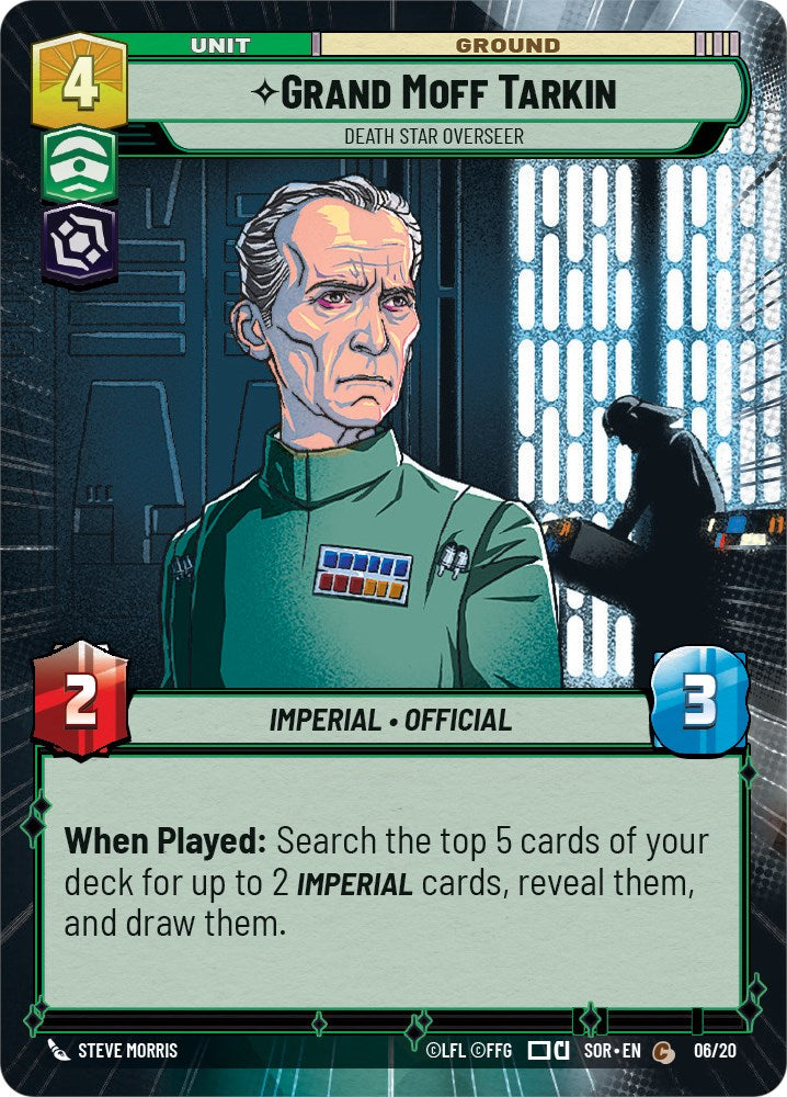 Grand Moff Tarkin - Death Star Overseer (Hyperspace) (6/20) [Spark of Rebellion: Weekly Play] | Eastridge Sports Cards & Games