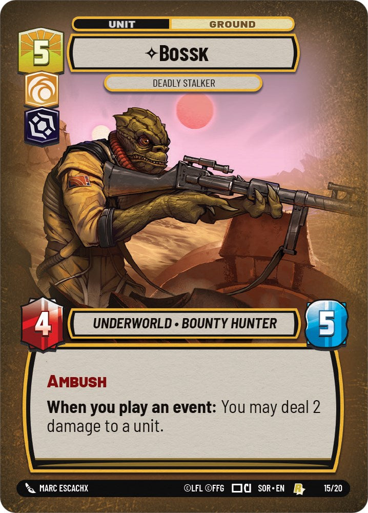 Bossk - Deadly Stalker (15/20) [Spark of Rebellion: Weekly Play] | Eastridge Sports Cards & Games