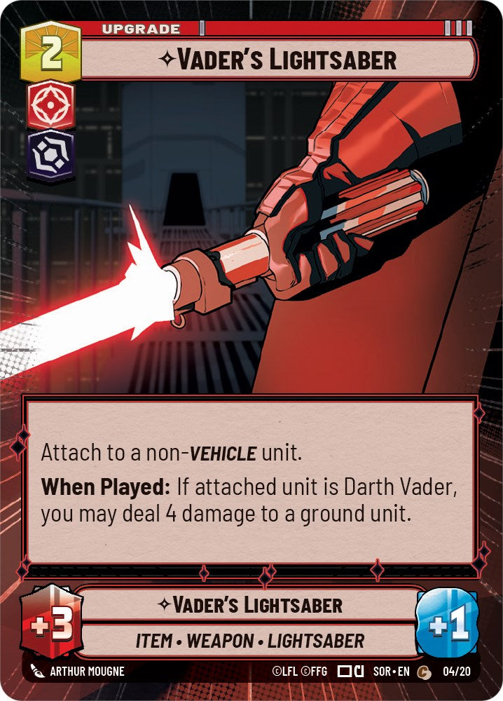 Vader's Lightsaber (Hyperspace) (4/20) [Spark of Rebellion: Weekly Play] | Eastridge Sports Cards & Games