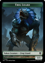 Storm Crow // Frog Lizard Double-Sided Token [Bloomburrow Commander Tokens] | Eastridge Sports Cards & Games