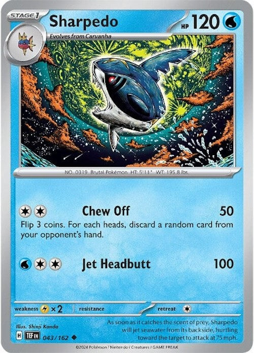 Sharpedo (043/162) [Scarlet & Violet: Temporal Forces] | Eastridge Sports Cards & Games